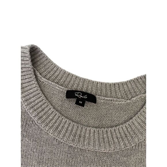 Rails Percy Heather Gray Animal Star Sweater Sz M Cashmere Blend - Picture 4 of 10